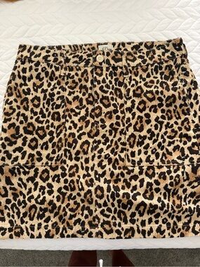 J Crew Animal Print Mini Skirt - Leopard Print